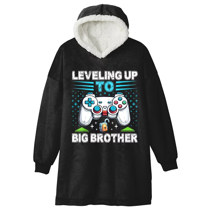 Leveling Up To Big Brother 2024 Funny Gamer Hooded Wearable Blanket