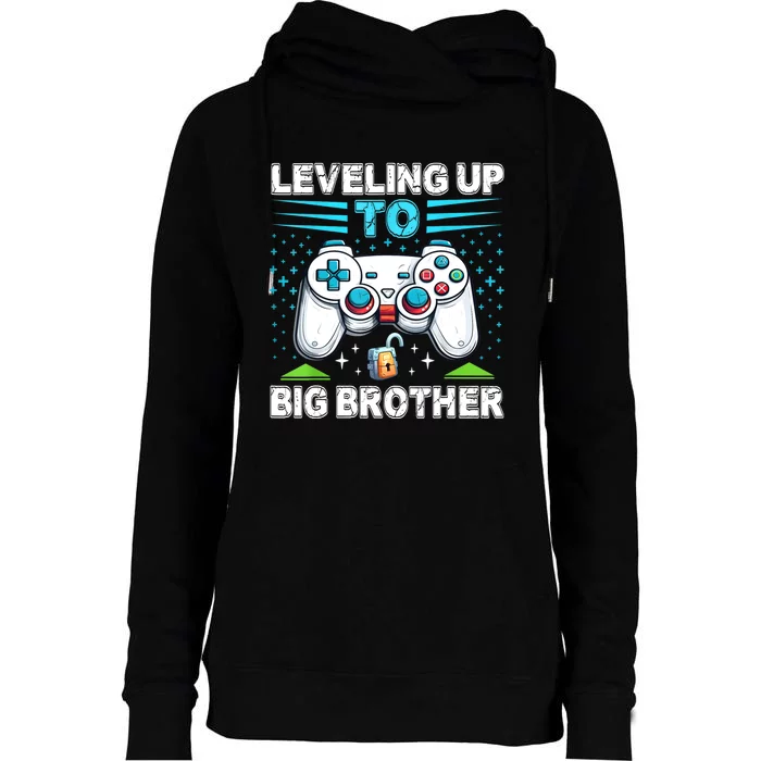 Leveling Up To Big Brother 2024 Funny Gamer Womens Funnel Neck Pullover Hood