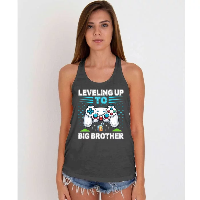 Leveling Up To Big Brother 2024 Funny Gamer Women's Knotted Racerback Tank