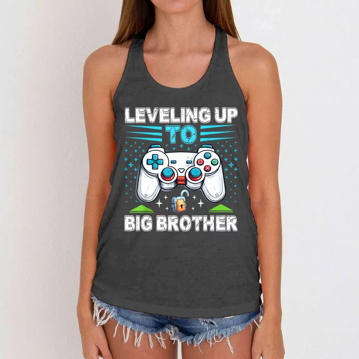 Leveling Up To Big Brother 2024 Funny Gamer Women's Knotted Racerback Tank