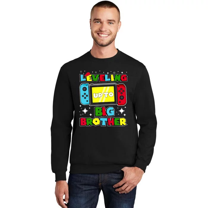 Leveling Up To Big Brother 2024 Gaming Boy Big Bro Sweatshirt