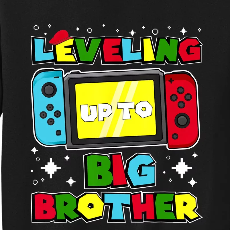 Leveling Up To Big Brother 2024 Gaming Boy Big Bro Sweatshirt