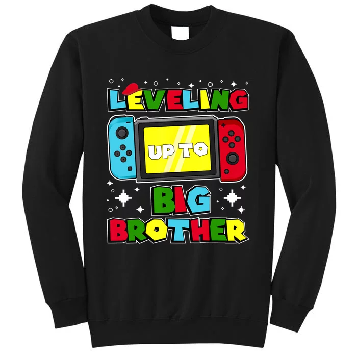 Leveling Up To Big Brother 2024 Gaming Boy Big Bro Sweatshirt