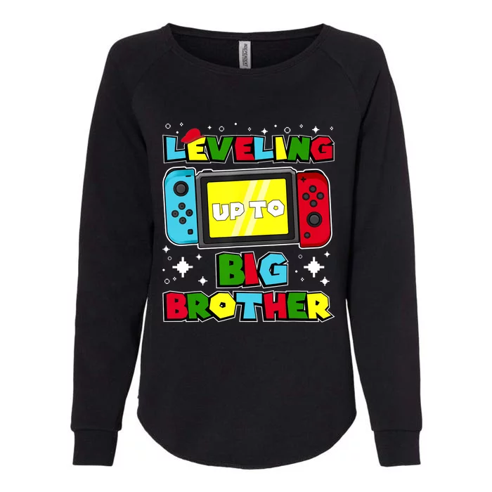 Leveling Up To Big Brother 2024 Gaming Boy Big Bro Womens California Wash Sweatshirt