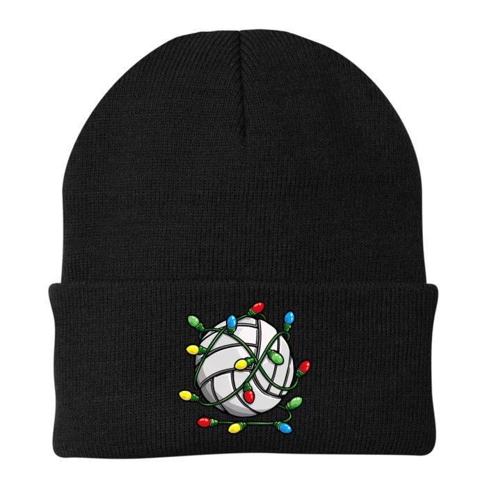 Light Up the Court with Volleyball Christmas Ball Knit Cap Winter Beanie