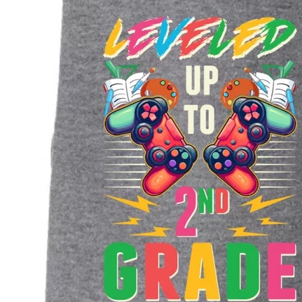 Leveled Up To 2Nd Grade Back To School Student Gamer Gift Doggie 3-End Fleece Hoodie