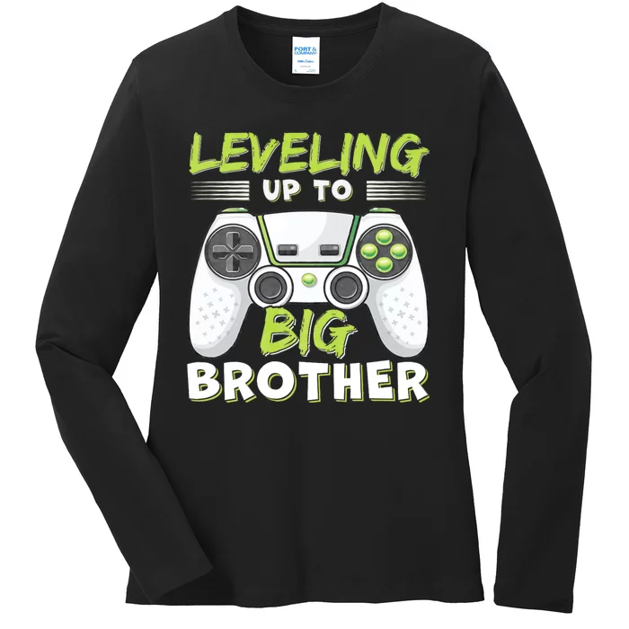 Leveling Up To Big Brother Ladies Long Sleeve Shirt