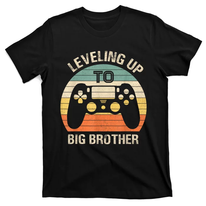 Leveling Up To Big Brother 2024 Funny Gamer Vintage Retro T-Shirt