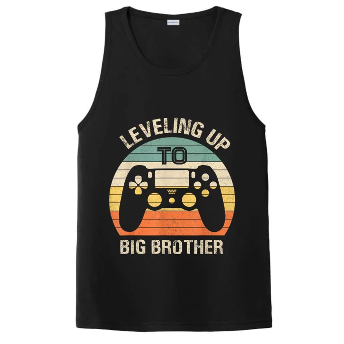 Leveling Up To Big Brother 2024 Funny Gamer Vintage Retro Performance Tank