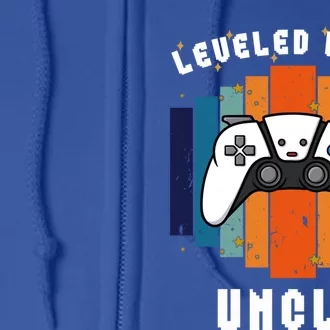 Leveled Up To Uncle Est 2024 First Time Uncle Funny Gamer Gift Full Zip Hoodie