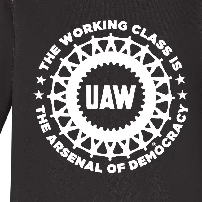 Liberators Uaw The Working Class Is The Arsenal Of Democracy Baby Long Sleeve Bodysuit