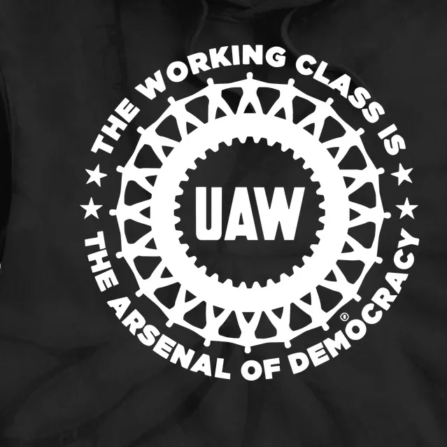 Liberators Uaw The Working Class Is The Arsenal Of Democracy Tie Dye Hoodie