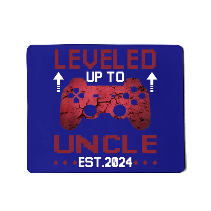 Leveled Up To Uncle Est 2024 Funny Unlce Video Gamer Gift Mousepad