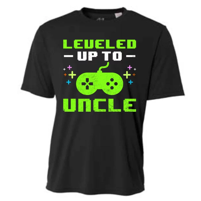 Leveled Up To Uncle New Uncle Gaming Promoted To Uncle Gamer Cool Gift Cooling Performance Crew T-Shirt