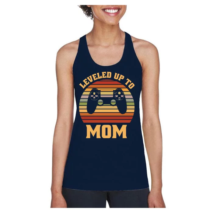 Leveled Up To Mom Cool Sunset Women's Racerback Tank