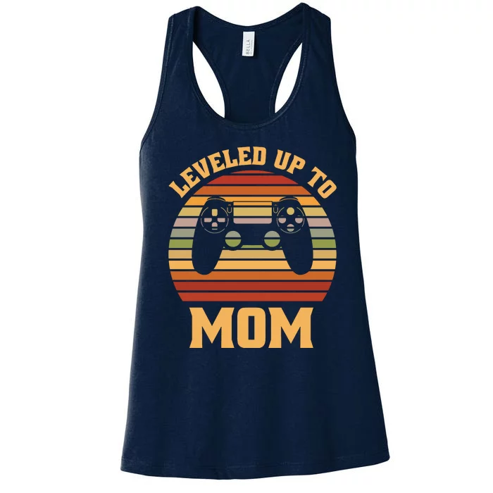 Leveled Up To Mom Cool Sunset Women's Racerback Tank