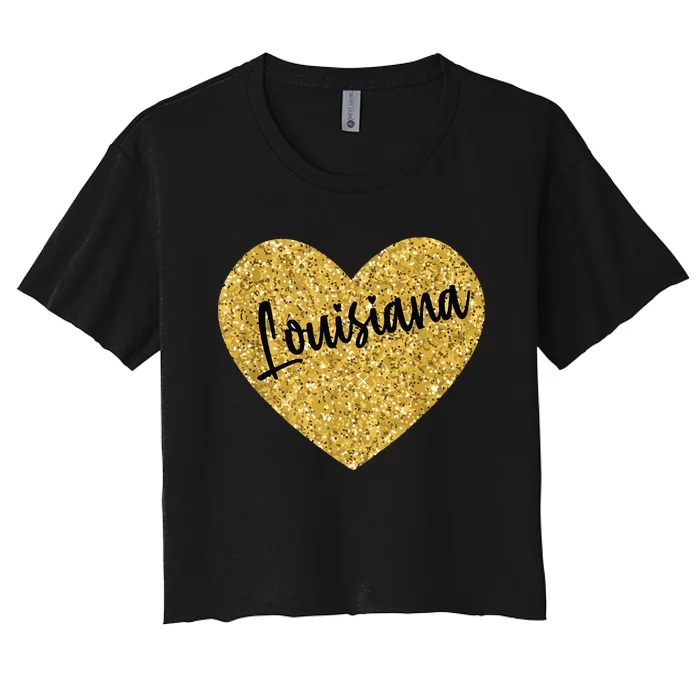 Louisiana Usa Travel Women's Crop Top Tee