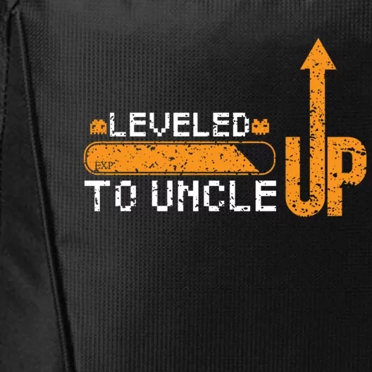 Leveled Up To Uncle New Uncle Retro Grunge Gamer Gift City Backpack