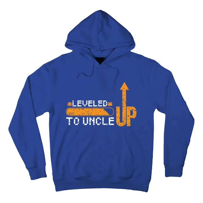 Leveled Up To Uncle New Uncle Retro Grunge Gamer Gift Hoodie