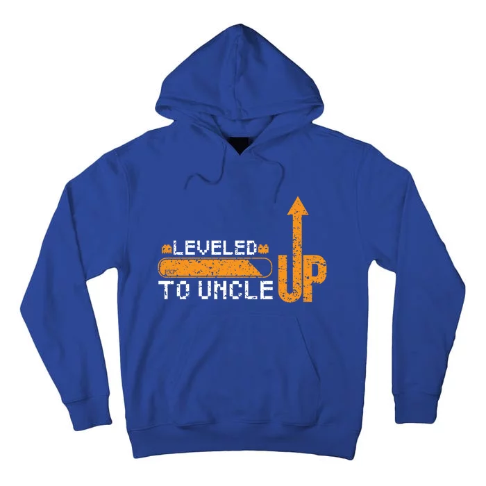 Leveled Up To Uncle New Uncle Retro Grunge Gamer Gift Tall Hoodie