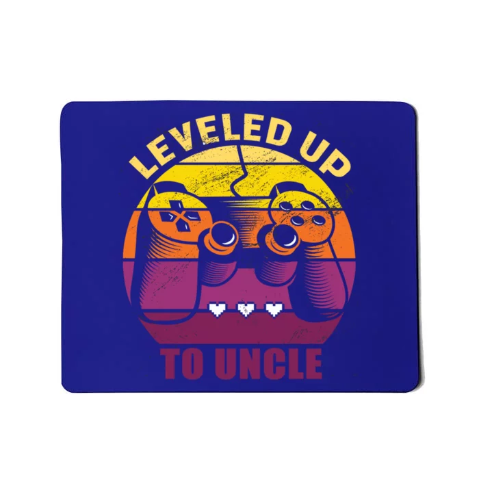 Leveled Up To Uncle Promoted To Uncle Retro Vintage Gamer Gift Mousepad