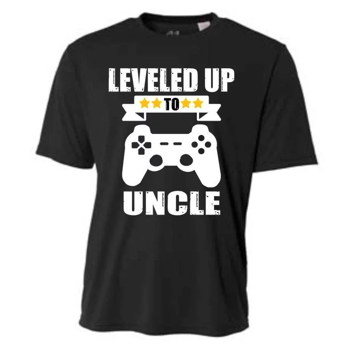 Leveled Up To Uncle Gamer Gaming Gift Funny Gift Cooling Performance Crew T-Shirt