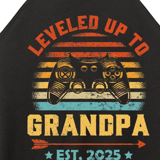 Leveled Up To Grandpa 2025 Gaming Pregnancy Announcement Women’s Perfect Tri Rocker Tank