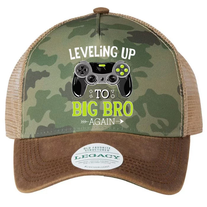 Leveling Up To Big Bro Again Video Gamer Big Brother Legacy Tie Dye Trucker Hat