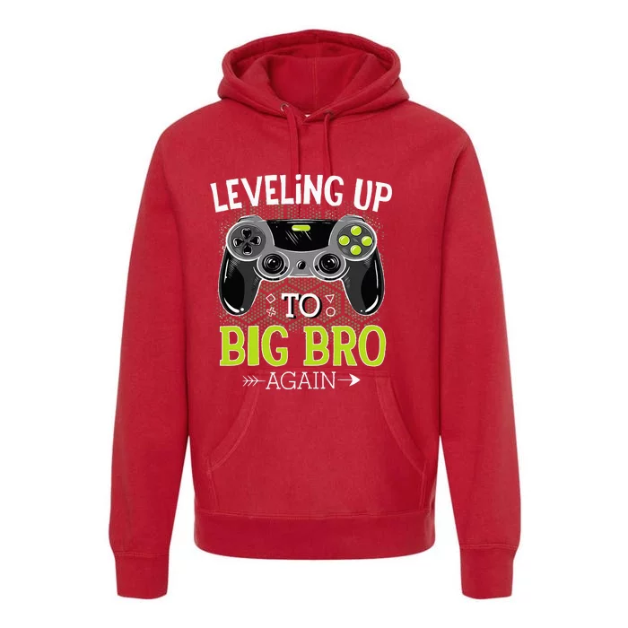 Leveling Up To Big Bro Again Video Gamer Big Brother Premium Hoodie