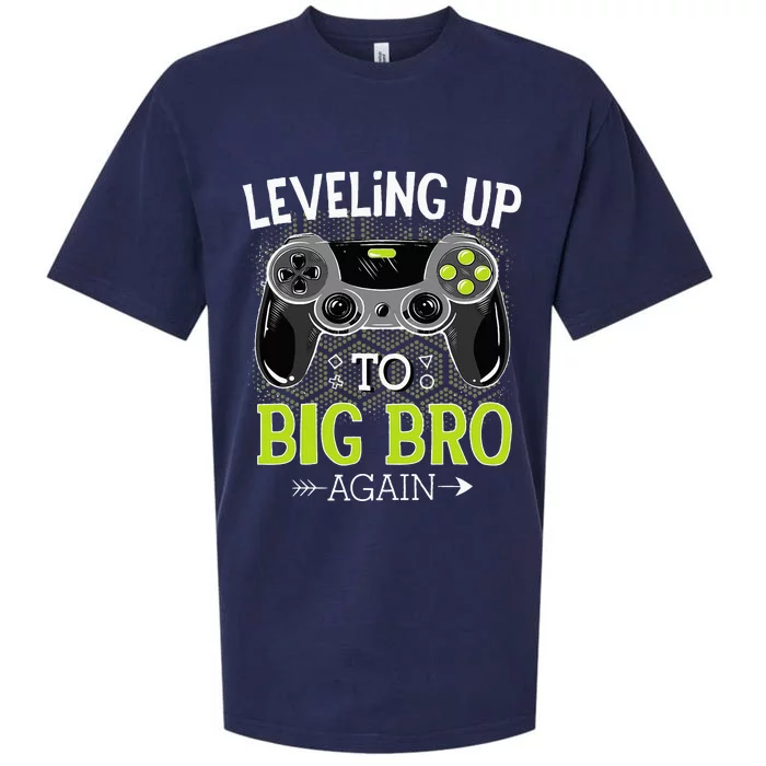 Leveling Up To Big Bro Again Video Gamer Big Brother Sueded Cloud Jersey T-Shirt