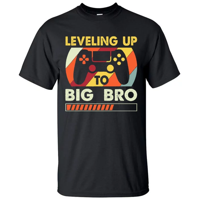 Leveling Up To Big Bro Vintage Future Brother Tall T-Shirt