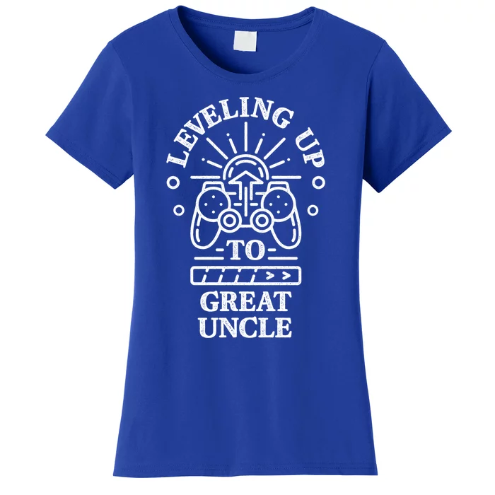 Leveling Up To Great Uncle Promoted To Granduncle Gamer Cool Gift Women's T-Shirt