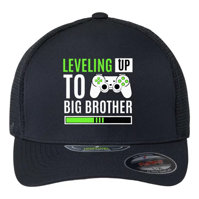 Leveling Up To Big Brother Gaming Baby Gender Announcement Flexfit Unipanel Trucker Cap