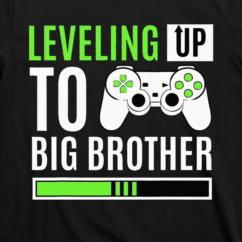 Leveling Up To Big Brother Gaming Baby Gender Announcement T-Shirt