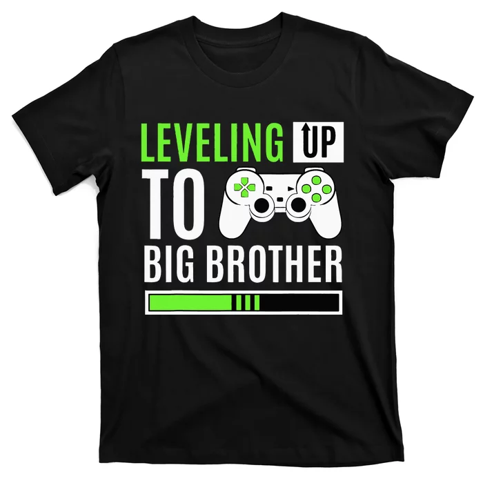 Leveling Up To Big Brother Gaming Baby Gender Announcement T-Shirt