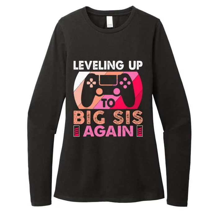 Leveling Up To Big Sis Again Promoted To Big Sister Again Womens CVC Long Sleeve Shirt