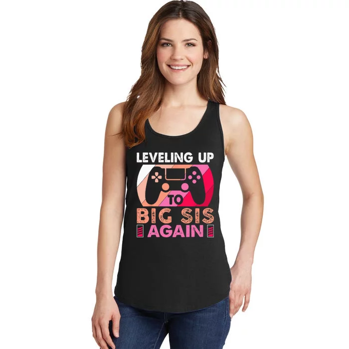 Leveling Up To Big Sis Again Promoted To Big Sister Again Ladies Essential Tank