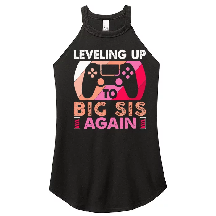 Leveling Up To Big Sis Again Promoted To Big Sister Again Women’s Perfect Tri Rocker Tank