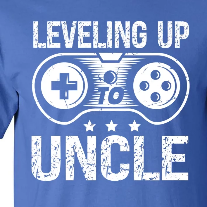 Levling Up To Uncle Funny Gamer Pregnancy Announcet Meaningful Gift Tall T-Shirt