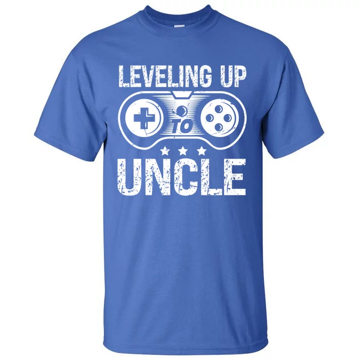 Levling Up To Uncle Funny Gamer Pregnancy Announcet Meaningful Gift Tall T-Shirt