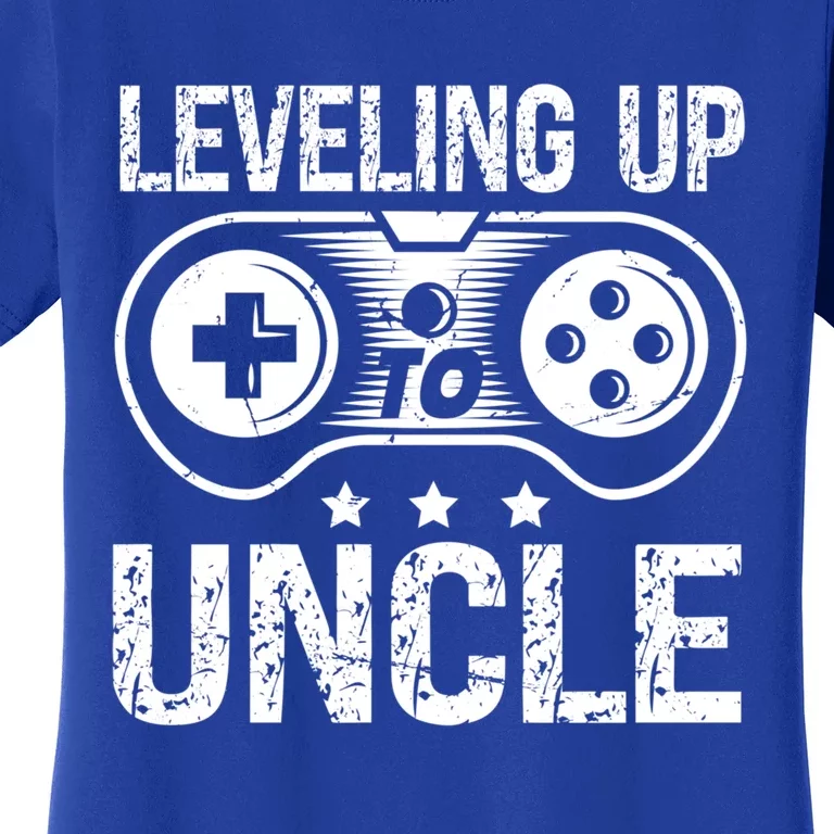 Levling Up To Uncle Funny Gamer Pregnancy Announcet Meaningful Gift Women's T-Shirt