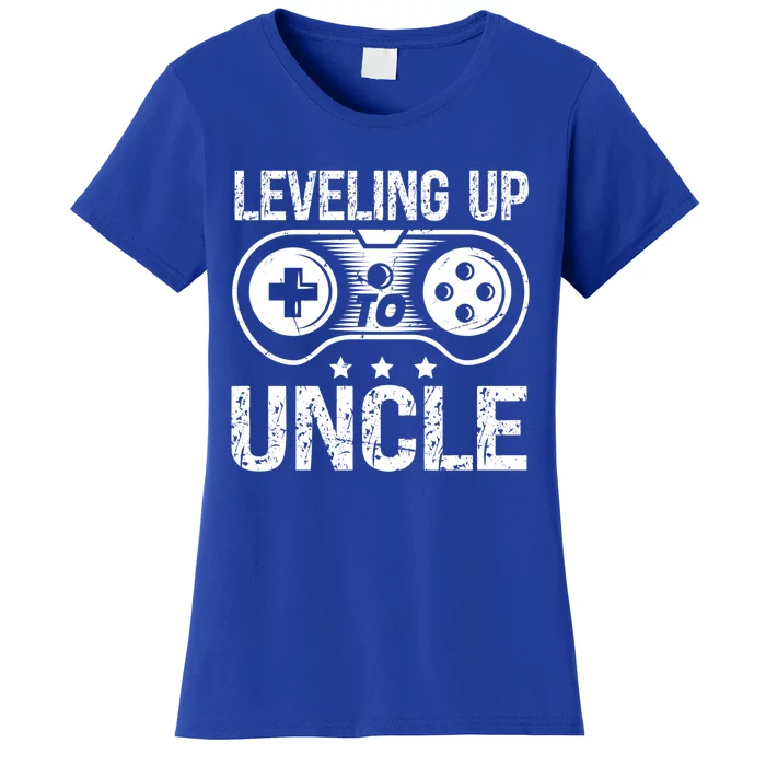 Levling Up To Uncle Funny Gamer Pregnancy Announcet Meaningful Gift Women's T-Shirt