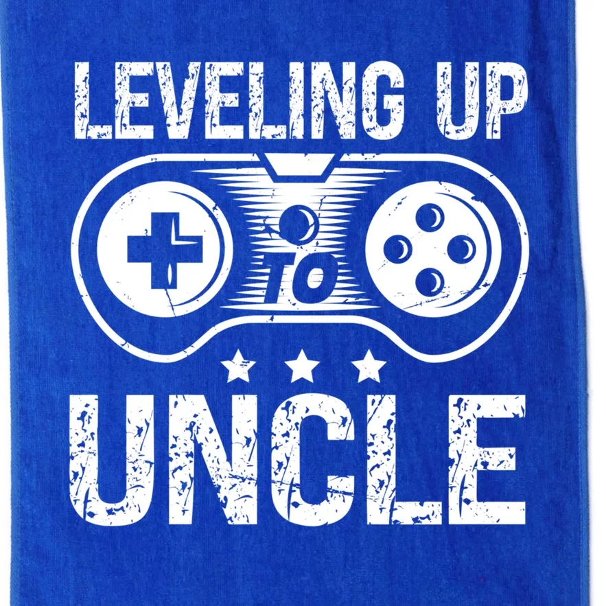 Levling Up To Uncle Funny Gamer Pregnancy Announcet Meaningful Gift Platinum Collection Golf Towel