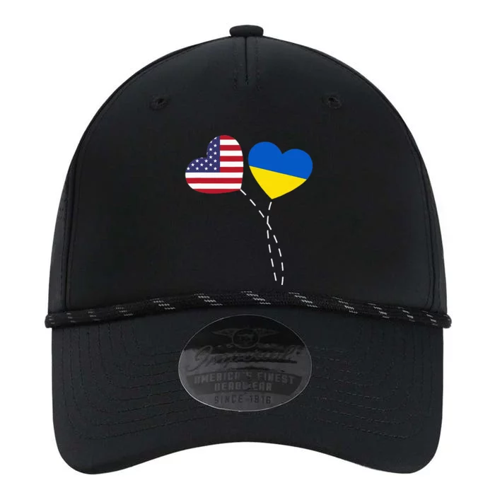 Loving USA Ukraine Flag Heart Ukrainian Americans Love Performance The Dyno Cap