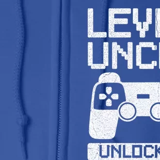 Level Uncle Unlocked Design For Your Gamer Uncle Gift Full Zip Hoodie