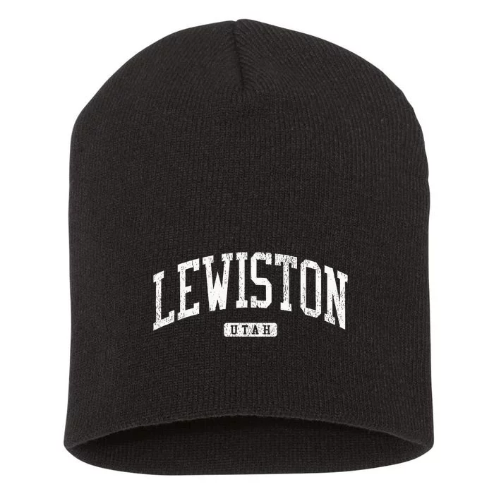 Lewiston Utah Ut Js03 College University Short Acrylic Beanie