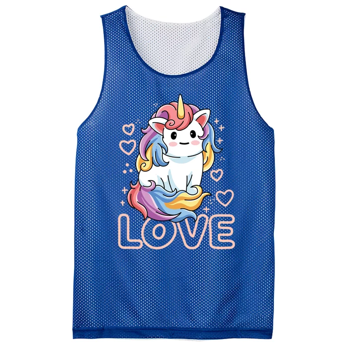 Love Unicorns Valentines Day Love Gift Mesh Reversible Basketball Jersey Tank