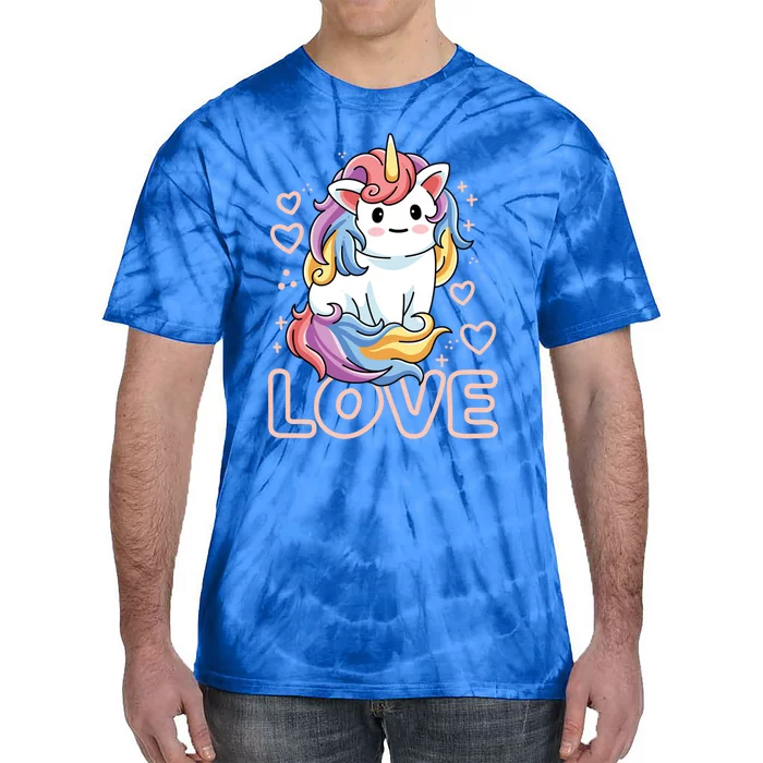 Love Unicorns Valentines Day Love Gift Tie-Dye T-Shirt