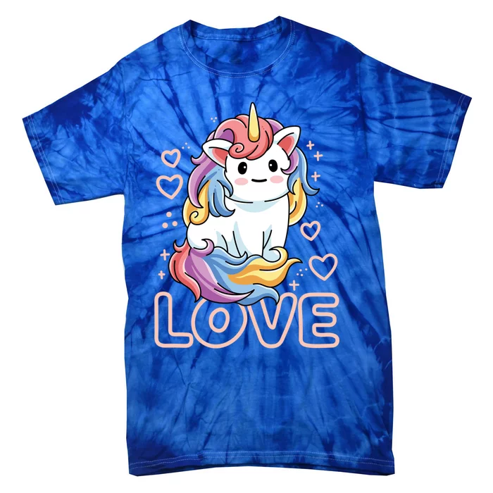 Love Unicorns Valentines Day Love Gift Tie-Dye T-Shirt