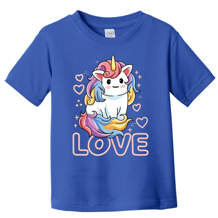 Love Unicorns Valentines Day Love Gift Toddler T-Shirt